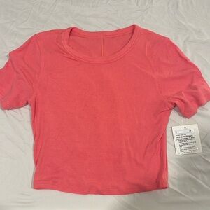 Lululemon Hold Tight Straight Hem Cropped T-Shirt